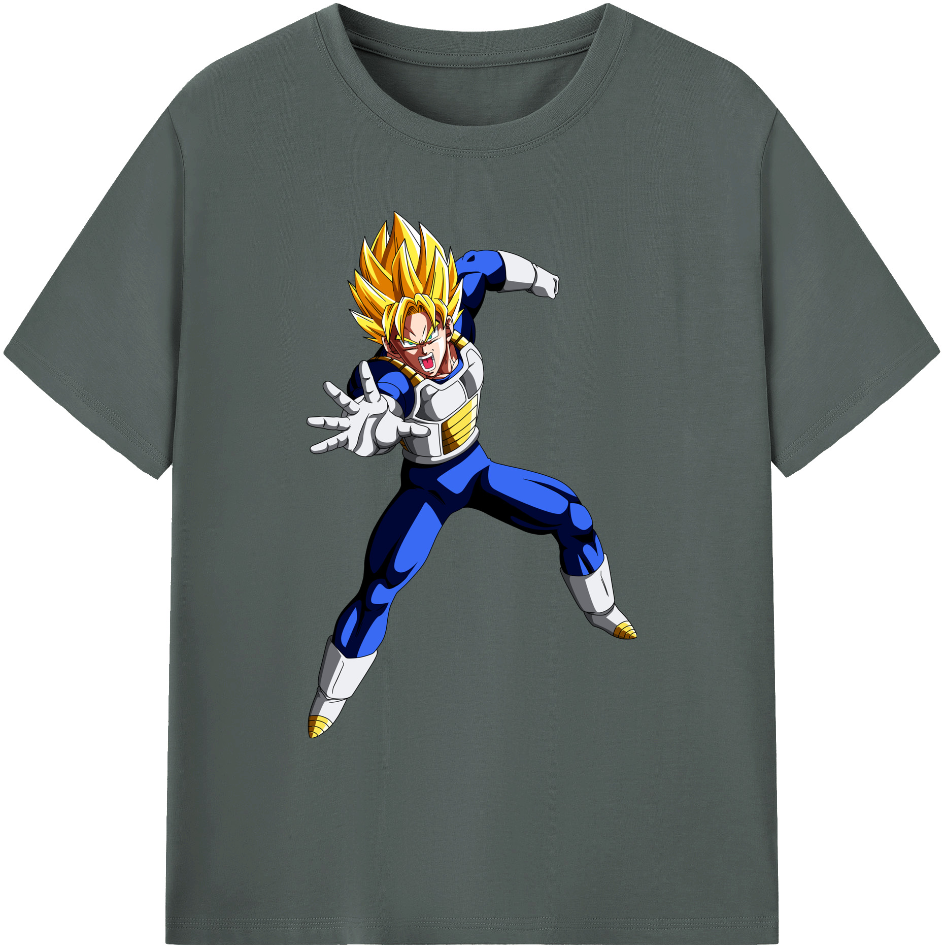 （画像用） ドラゴンボール ベジータ四世（Bejīta Yonsei）DRAGON BALL Vegeta IV 綿100％ メンズ半袖Tシャツ｜肌触りやわらか＆通気性